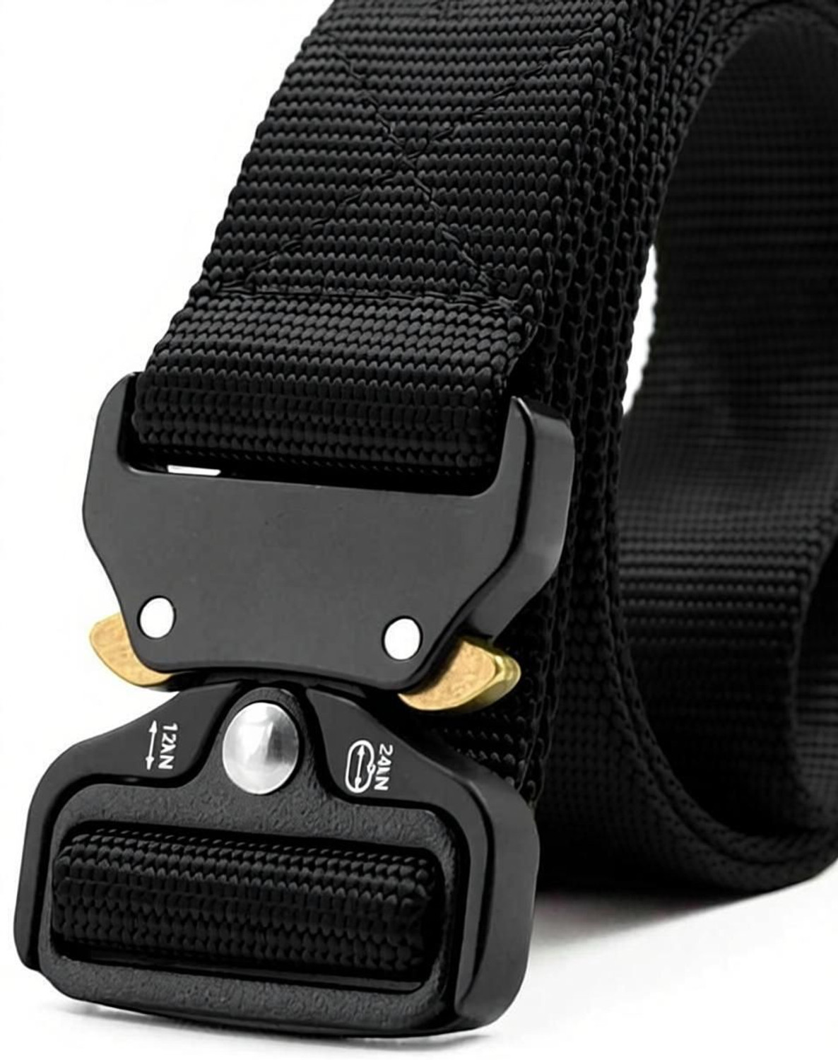 Image of HENEDA Men Casual Black Nylon Belt