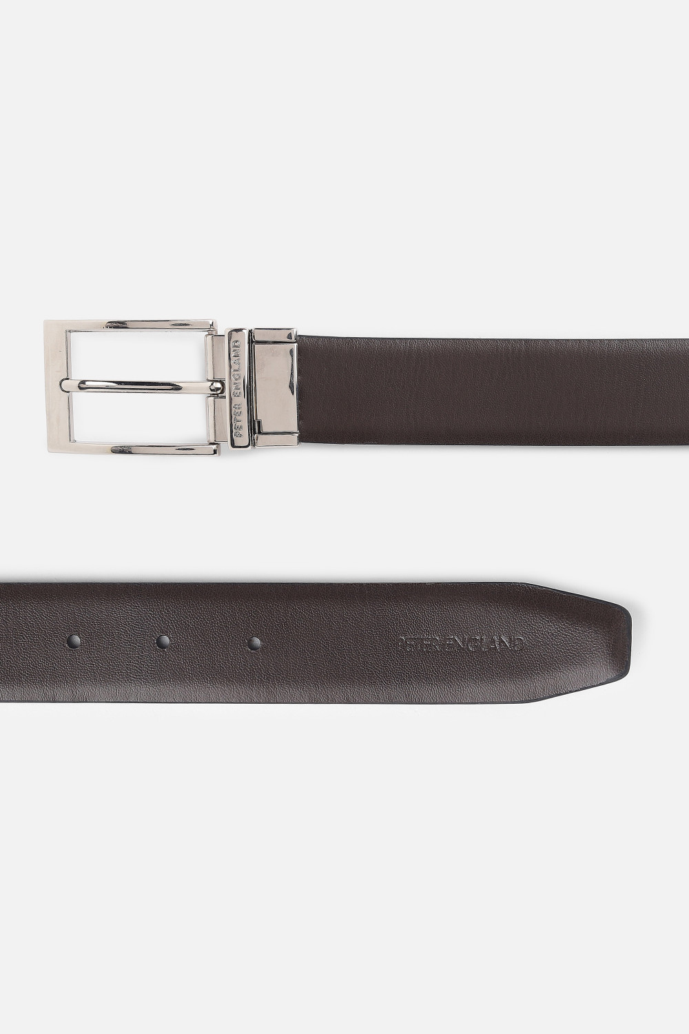 Image of PETER ENGLAND Men Formal Black Genuine Leather Reversible Belt