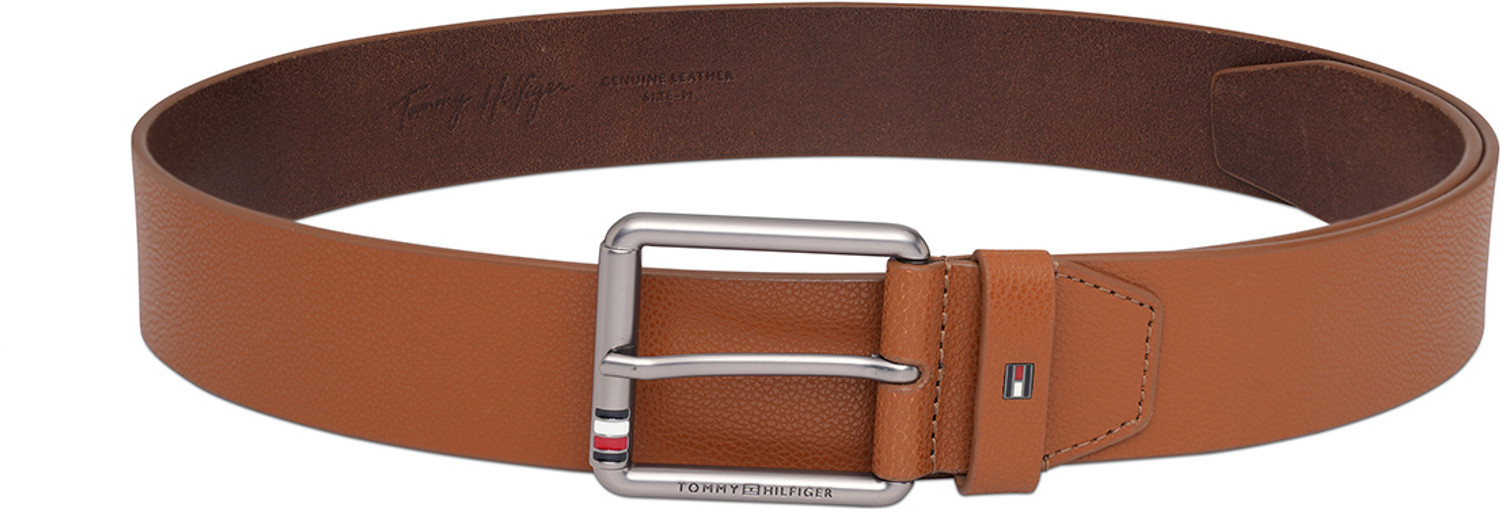 Image of TOMMY HILFIGER Men Casual Tan Genuine Leather Belt
