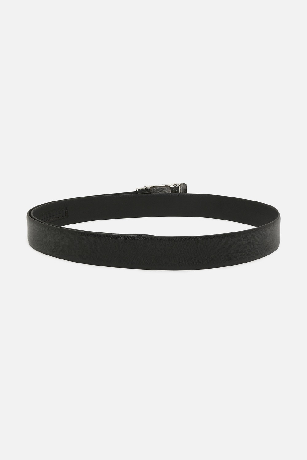 Image of LOUIS PHILIPPE Men Black Genuine Leather Belt