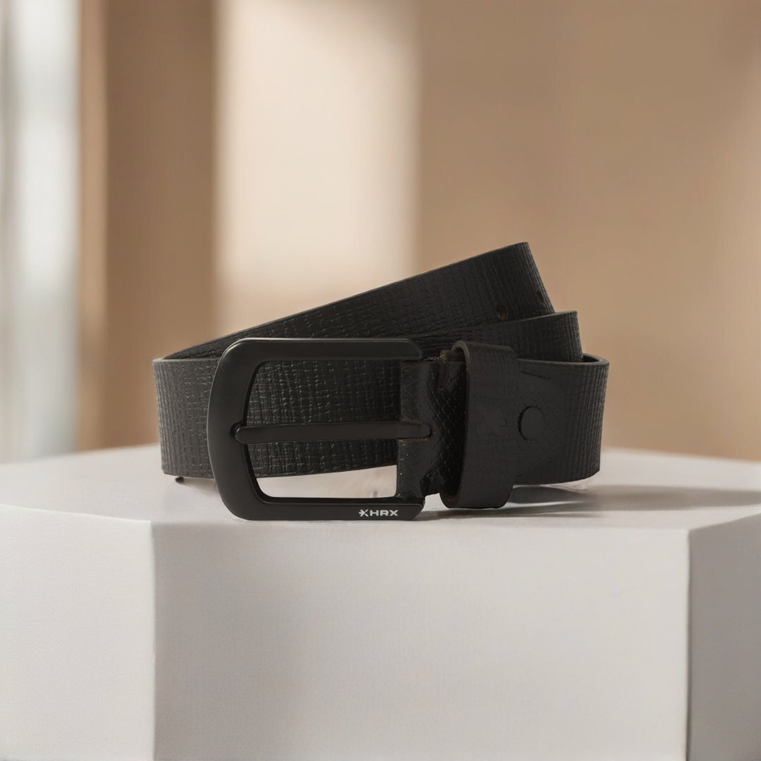 HRX by Hrithik Roshan Men Casual Black Genuine Leather Belt