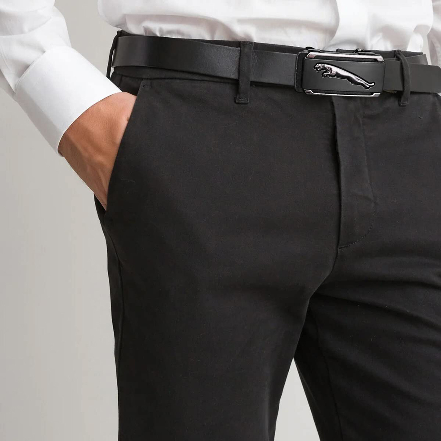 Image of KILLER Men Casual, Formal, Party Black Artificial Leather Belt