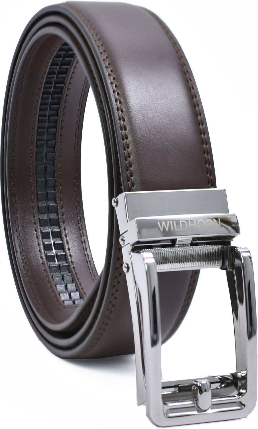 Image of WILDHORN Men Casual, Formal, Party Brown Genuine Leather Belt