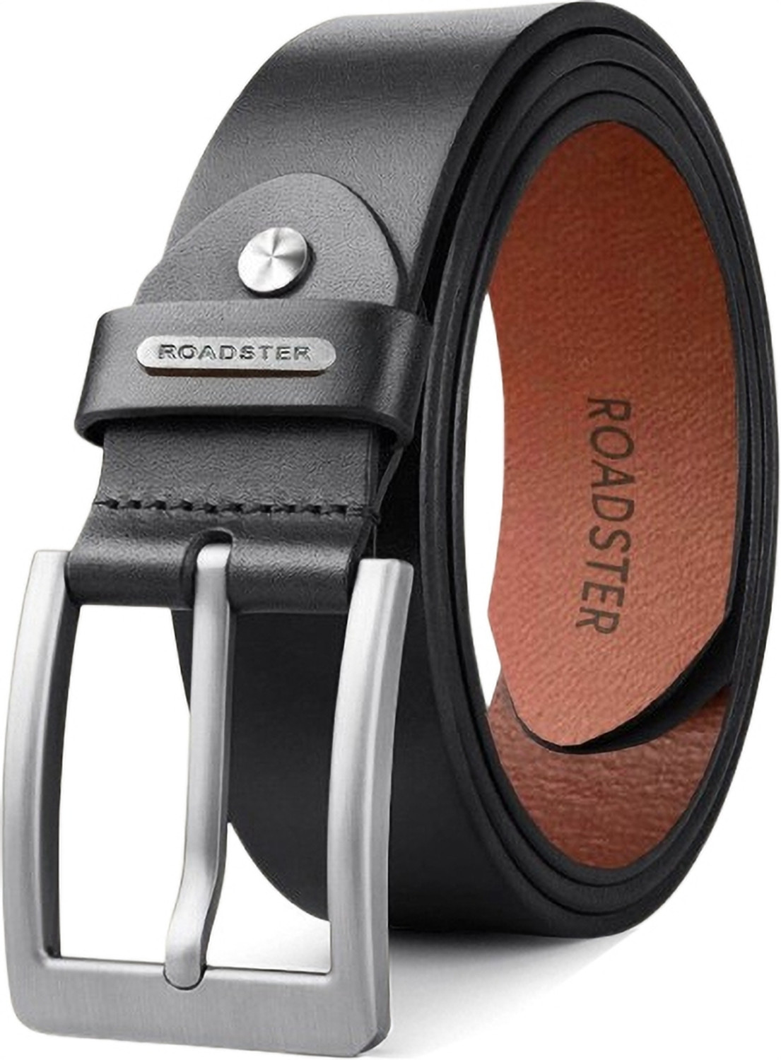 Roadster Men Casual, Formal, Party, Evening Black Genuine Leather Belt