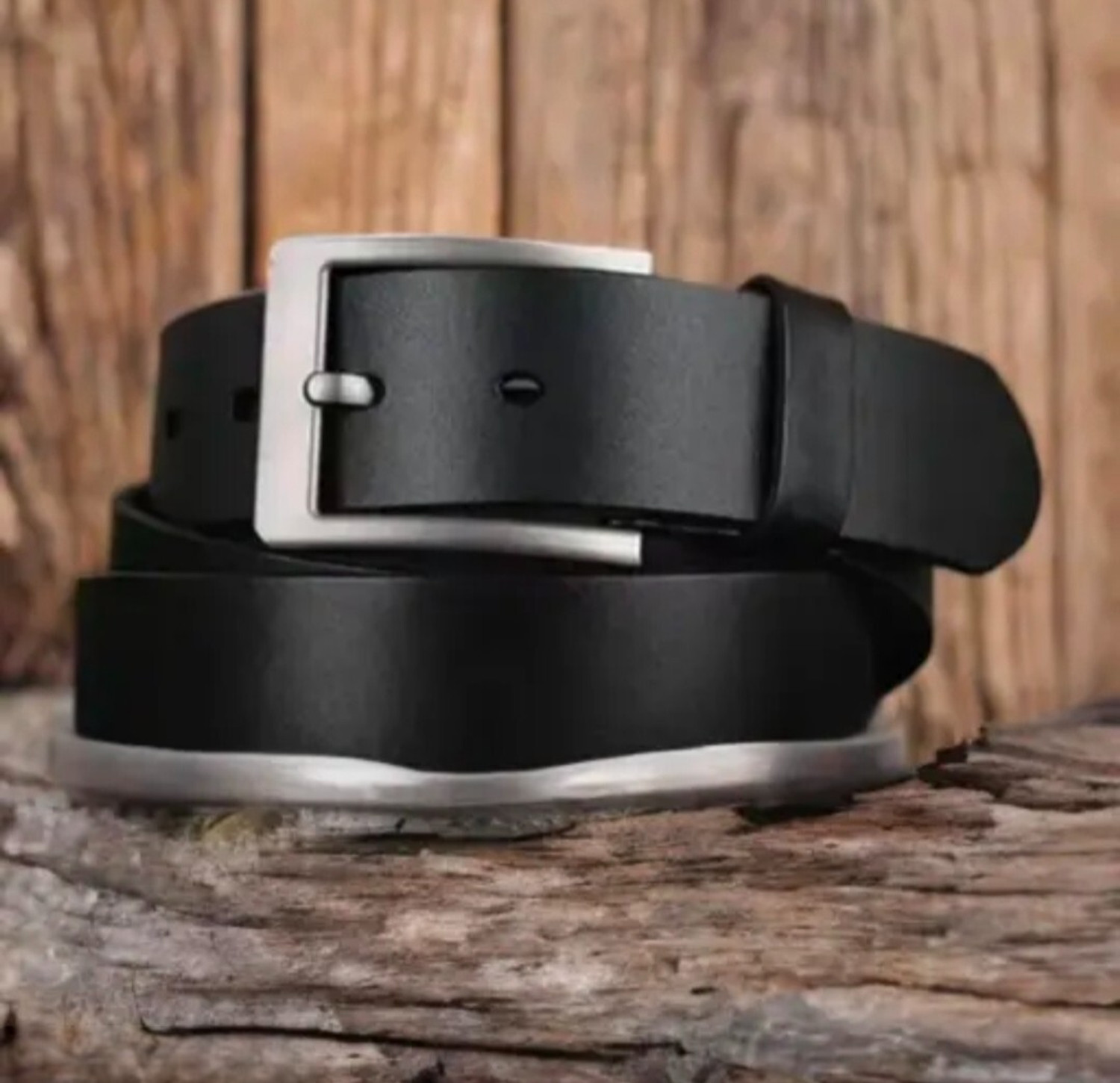 Image of PROVOGUE Men Formal, Casual Black Genuine Leather Belt