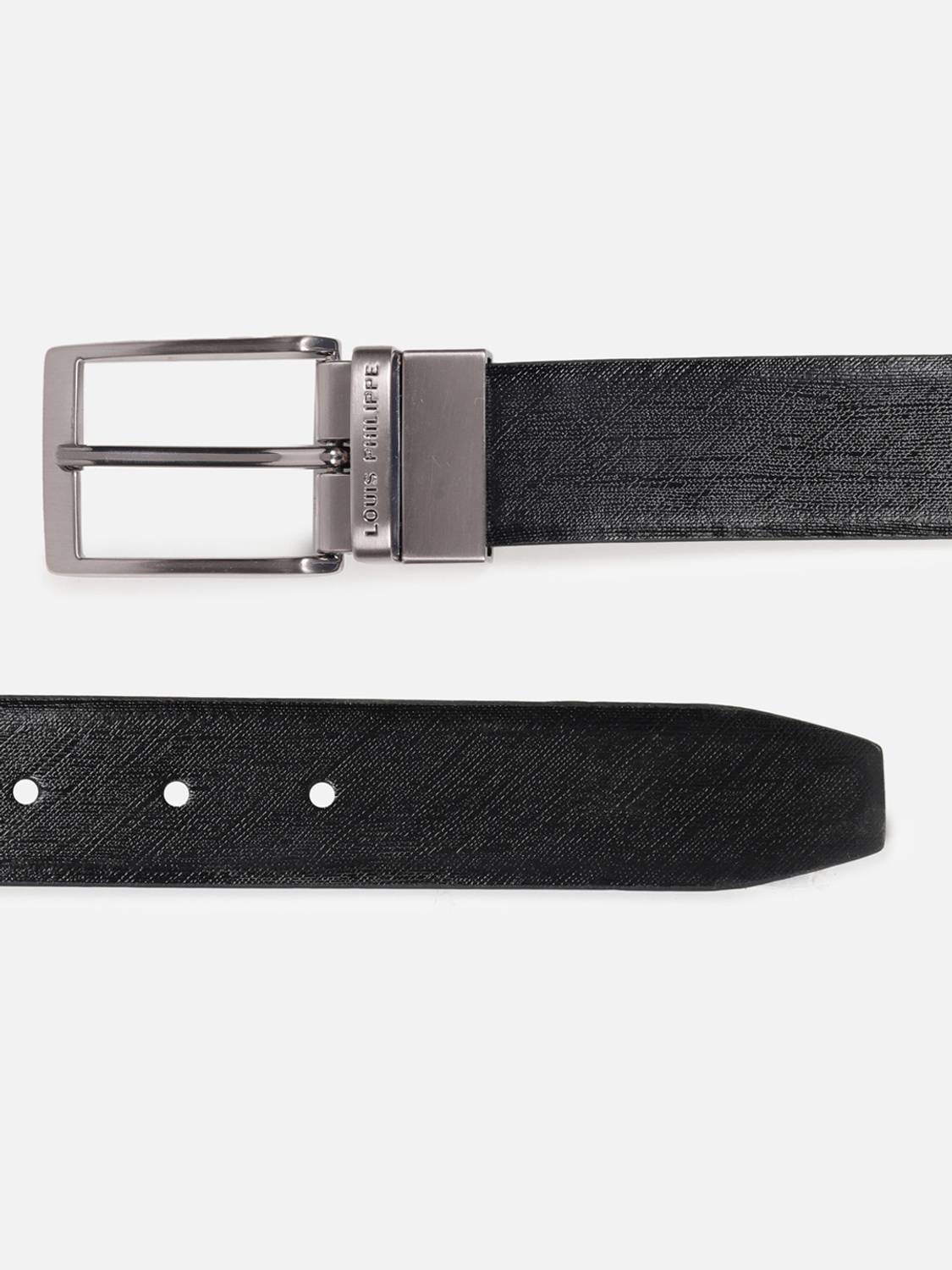 Louis Philippe Men Multicolor Leather Reversible Belt - Image 4