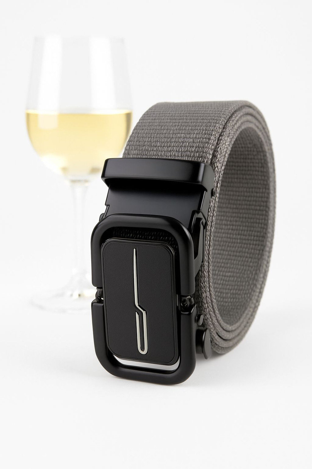 Image of BPRIDE Men Casual, Evening, Formal, Party Grey Nylon Belt