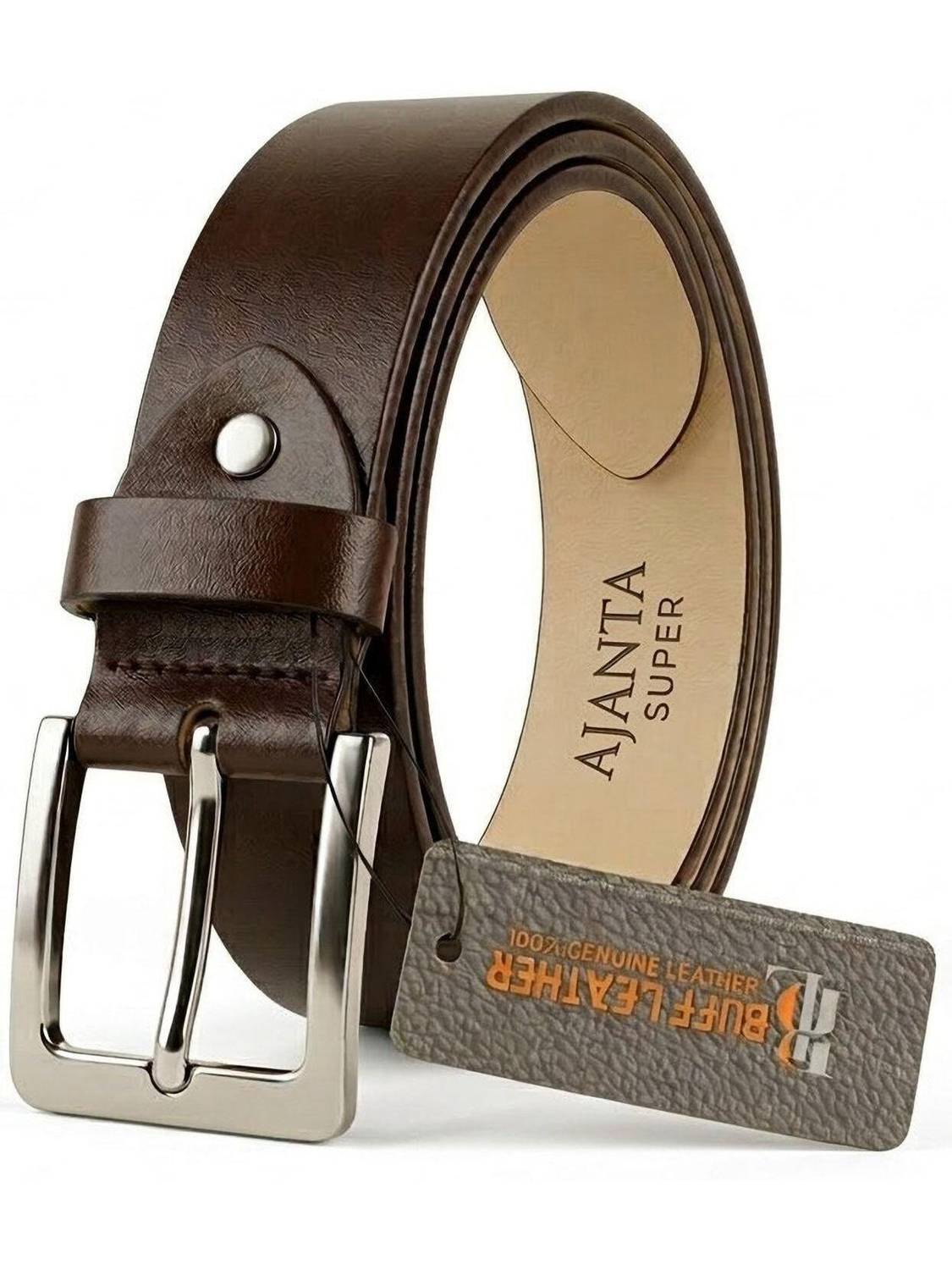 Ajanta Super Men Casual, Formal Brown Genuine Leather Belt