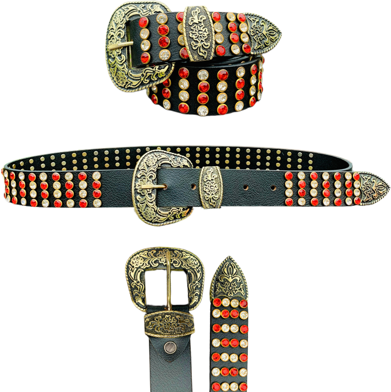 Image of HideHouse Men Casual Black Genuine Leather Belt