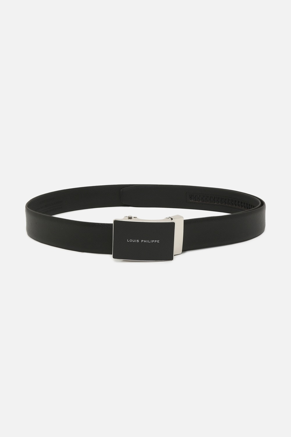 Image of LOUIS PHILIPPE Men Black Genuine Leather Belt
