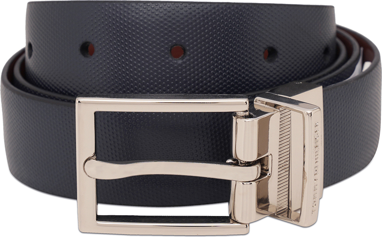 Image of TOMMY HILFIGER Men Blue Genuine Leather Reversible Belt