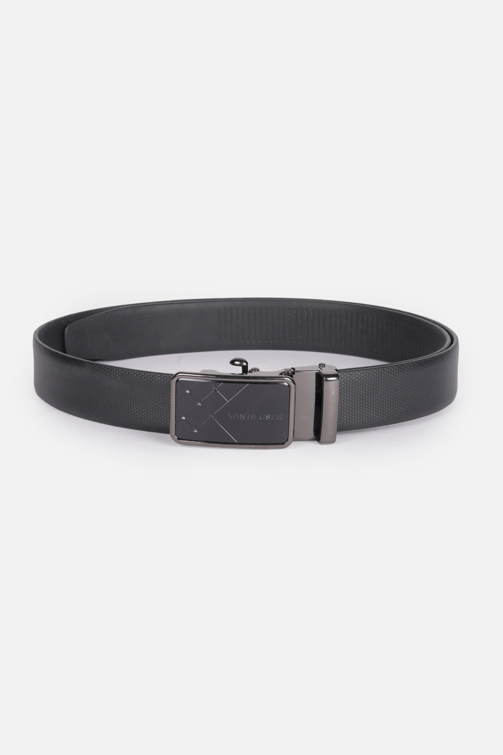 Image of VAN HEUSEN Men Black Genuine Leather Belt