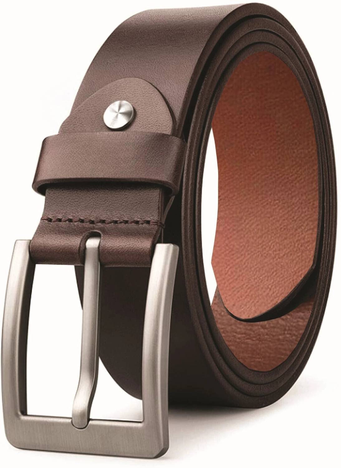KAEZRI Men Brown Genuine Leather Belt - Image 2