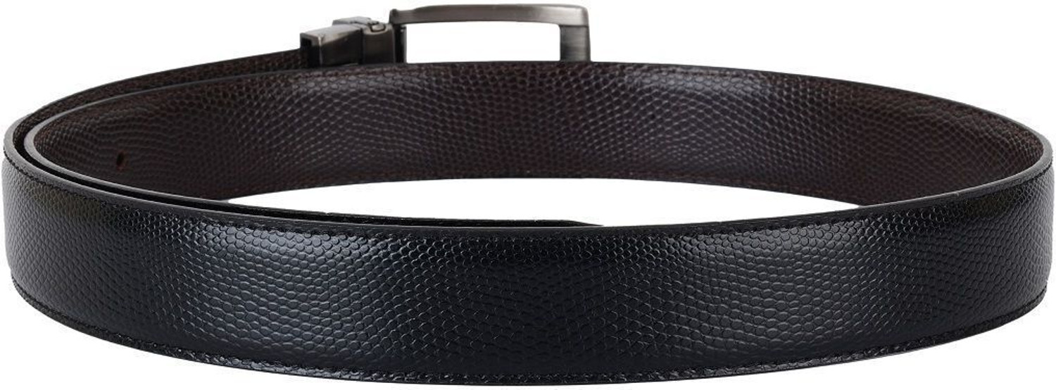 Image of Roadster Men Casual, Formal Black Genuine Leather Reversible Belt