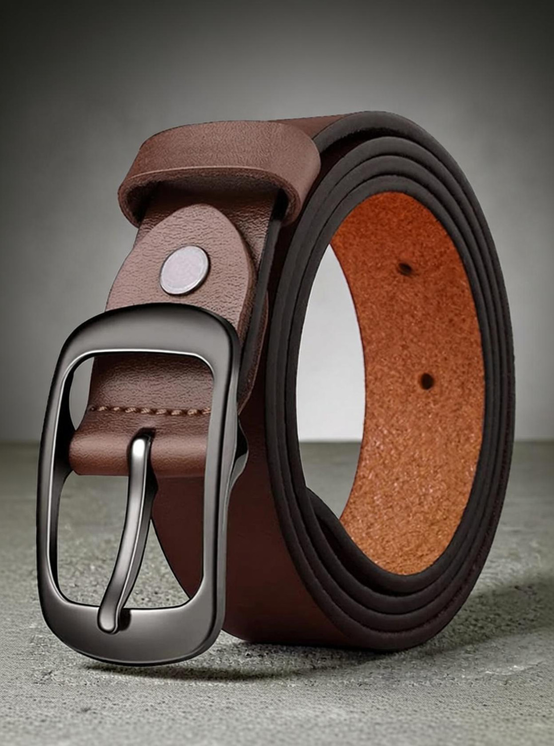 Image of Nexbelt Men Brown Artificial Leather, Texas Leatherite Belt