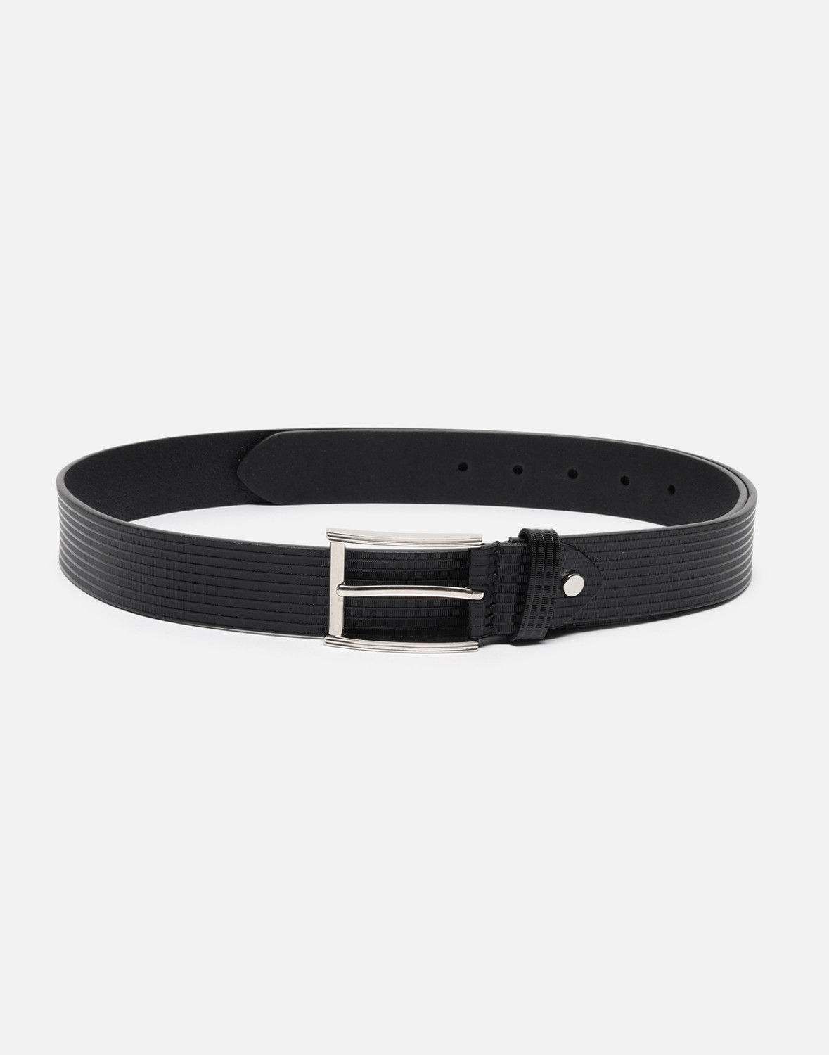 Image of Allen Solly Men Black Genuine Leather Belt