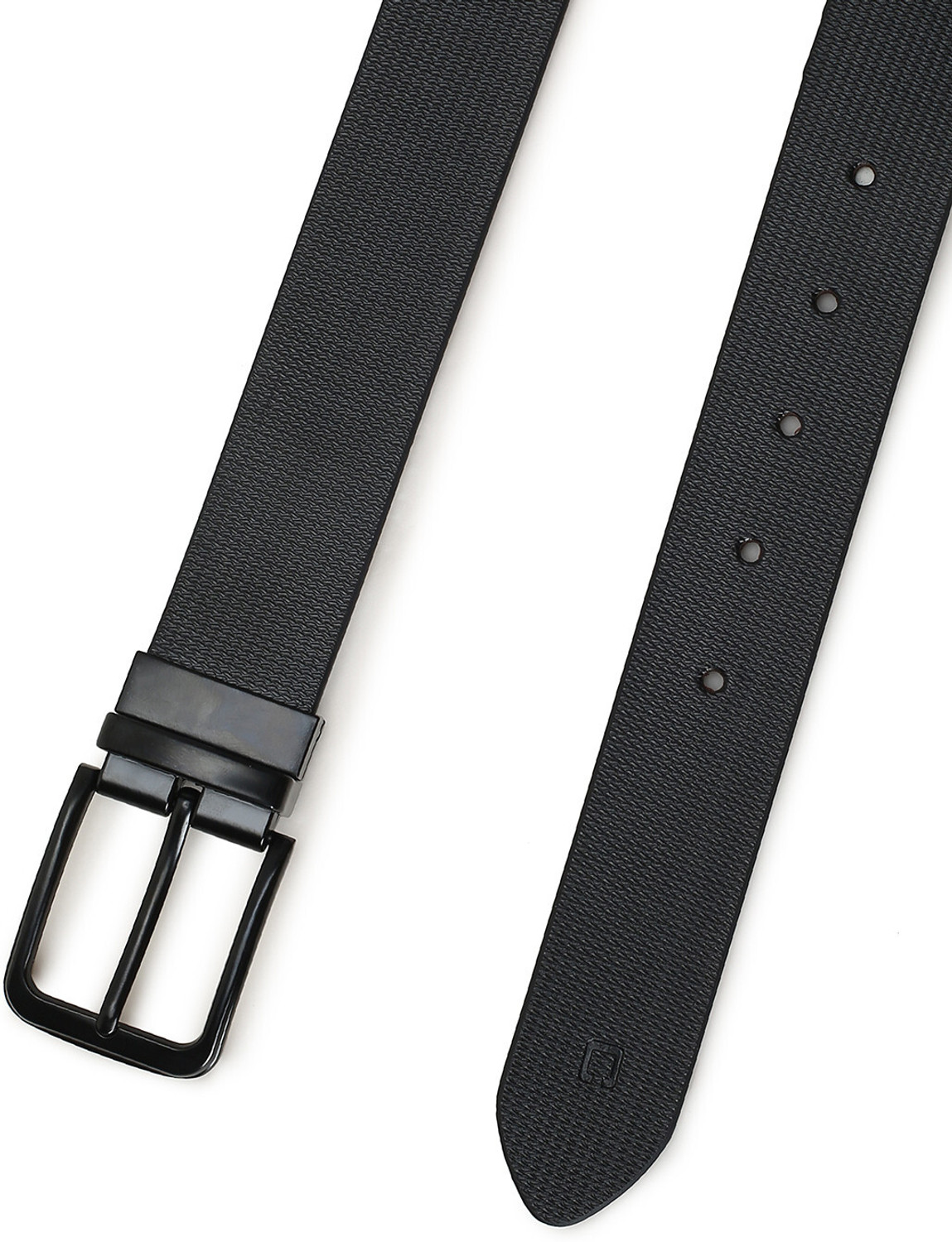 Image of Crusset Men Formal Black Genuine Leather Reversible Belt