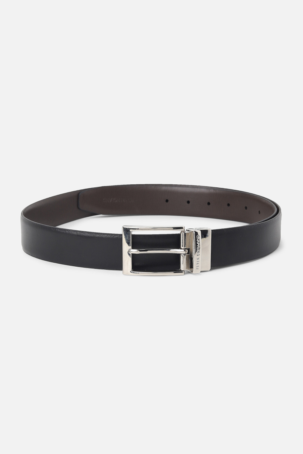 Image of PETER ENGLAND Men Formal Black Genuine Leather Reversible Belt