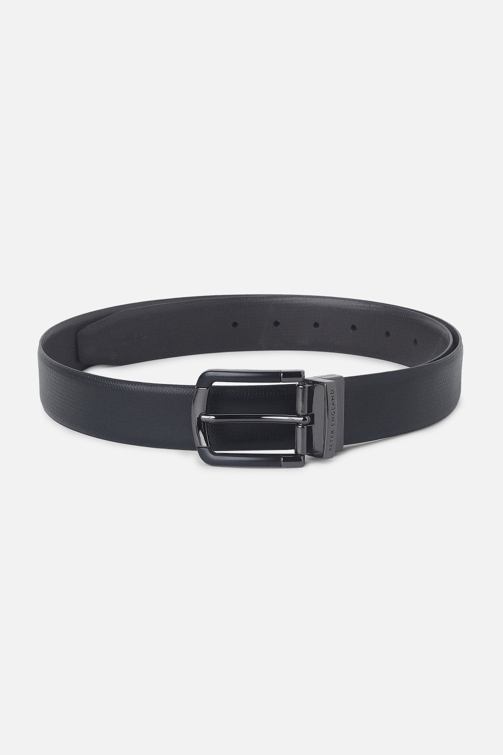 Image of PETER ENGLAND Men Black Genuine Leather Belt