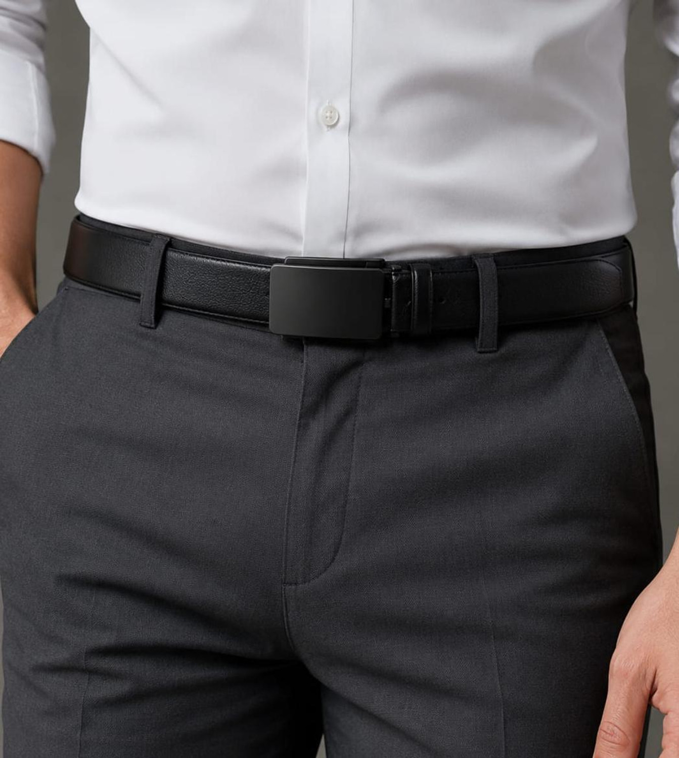 Image of Stylife Men Formal, Casual Black Texas Leatherite Belt