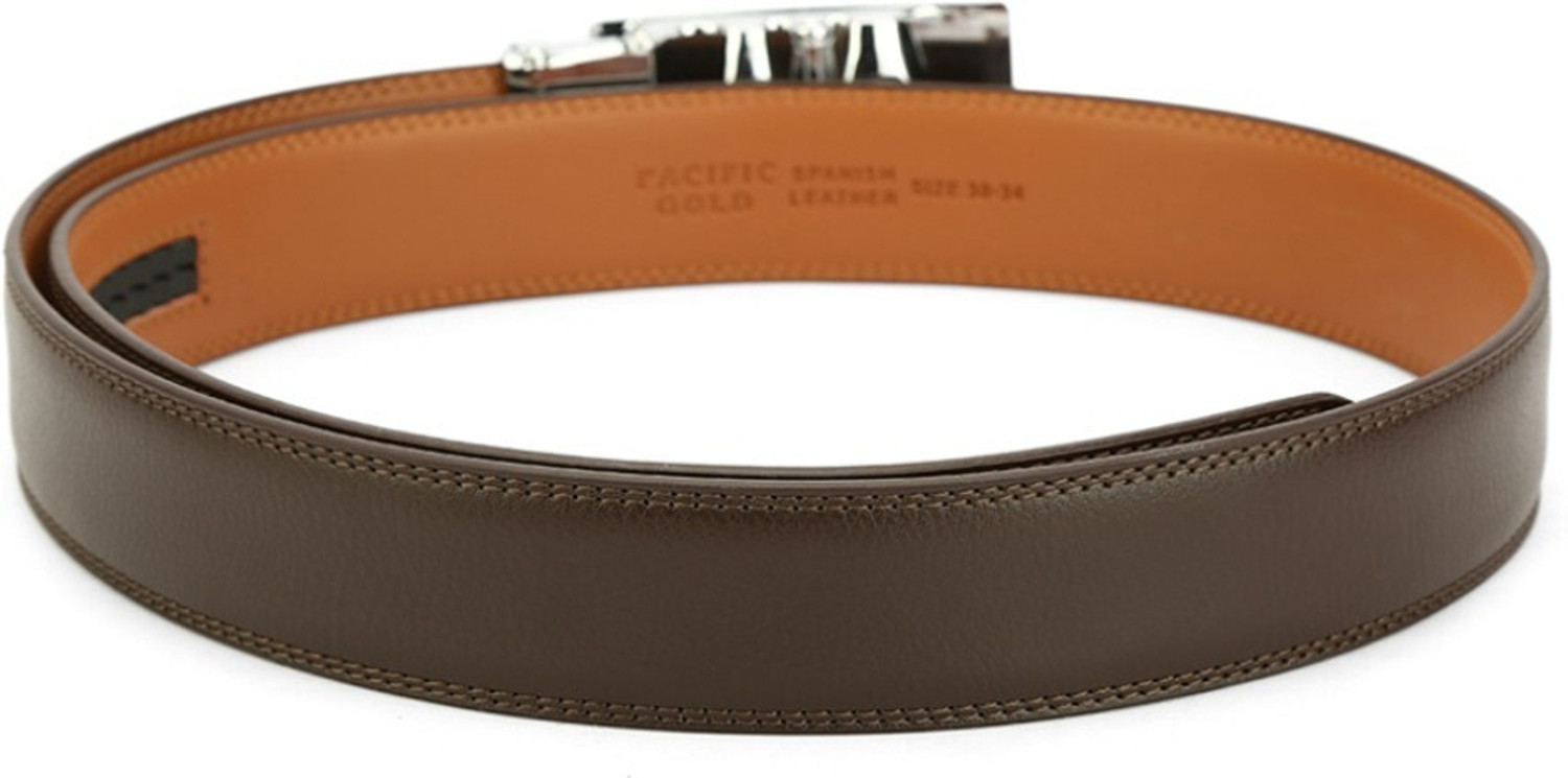 Image of Pacific Gold Men Casual Brown Genuine Leather Belt