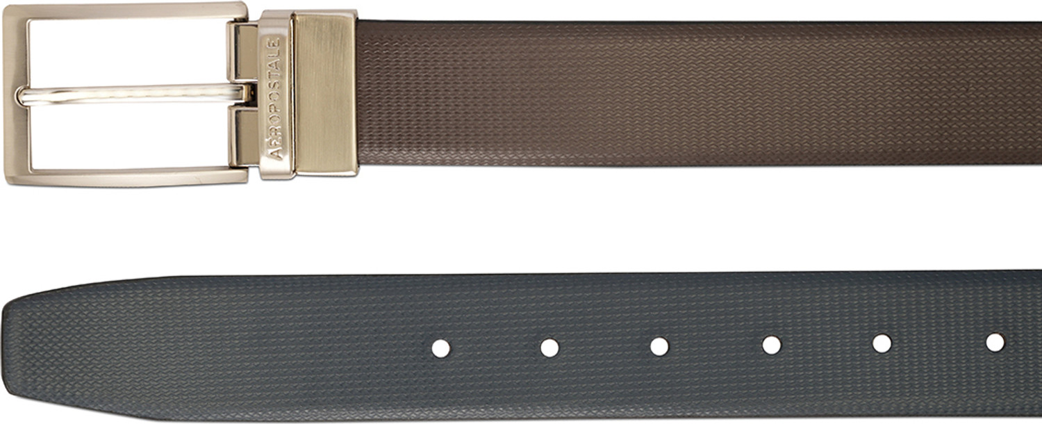 Image of AEROPOSTALE Men Casual Brown Genuine Leather Reversible Belt