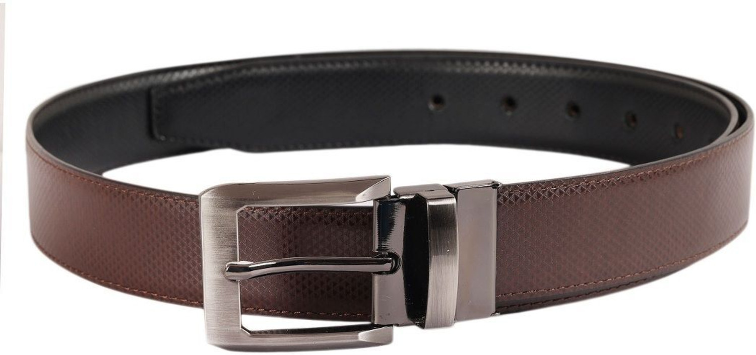 Image of Roadster Men Casual, Formal, Party Brown Genuine Leather Reversible Belt