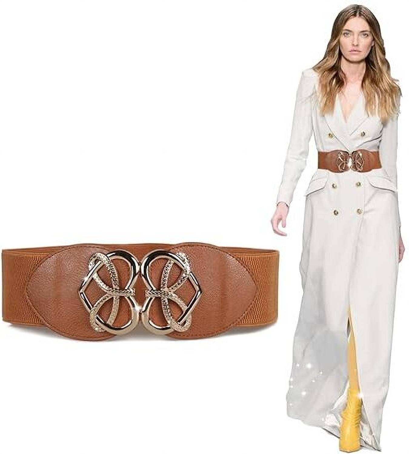 Archoice Men & Women Casual, Formal, Party Brown Artificial Leather Belt
