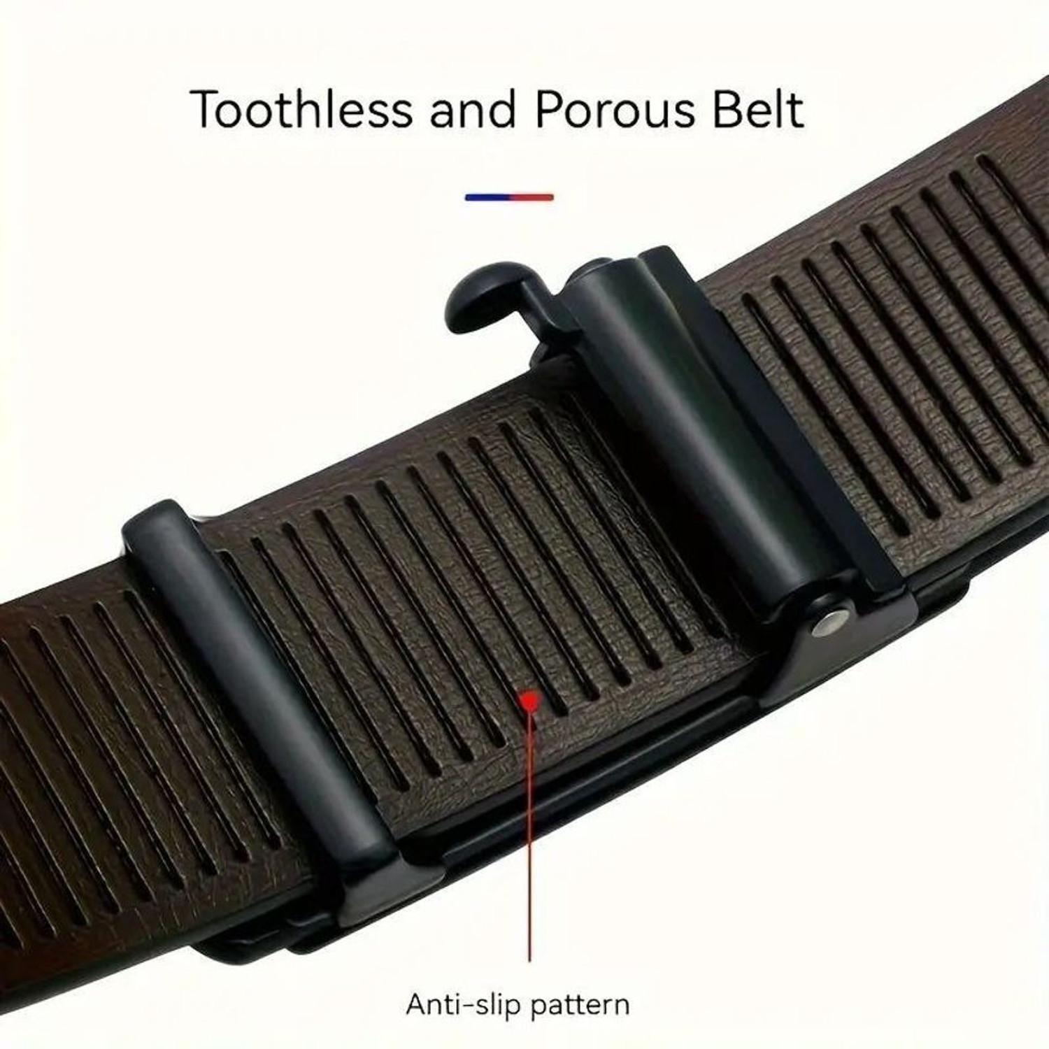 Image of Hushahide Men Casual, Formal Black Texas Leatherite, Artificial Leather Belt