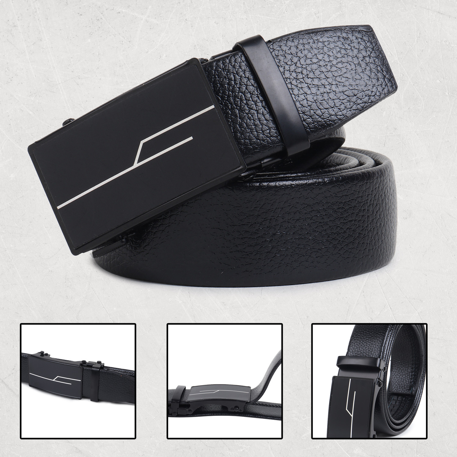 Image of Roadster Men Formal, Casual, Evening, Party Black Artificial Leather Belt