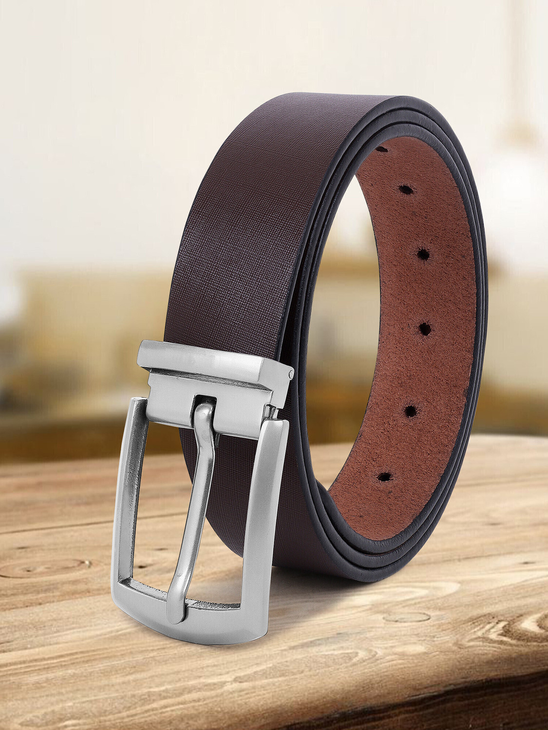 Image of KILLER Men Formal, Casual, Evening, Party Brown Artificial Leather Belt