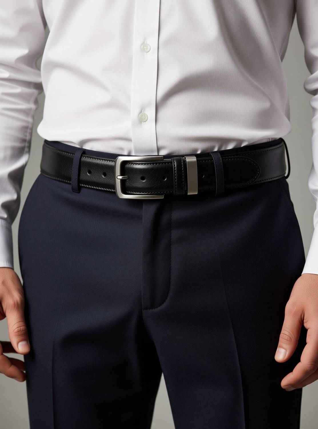 ZORO Men Black Texas Leatherite Belt - Image 2
