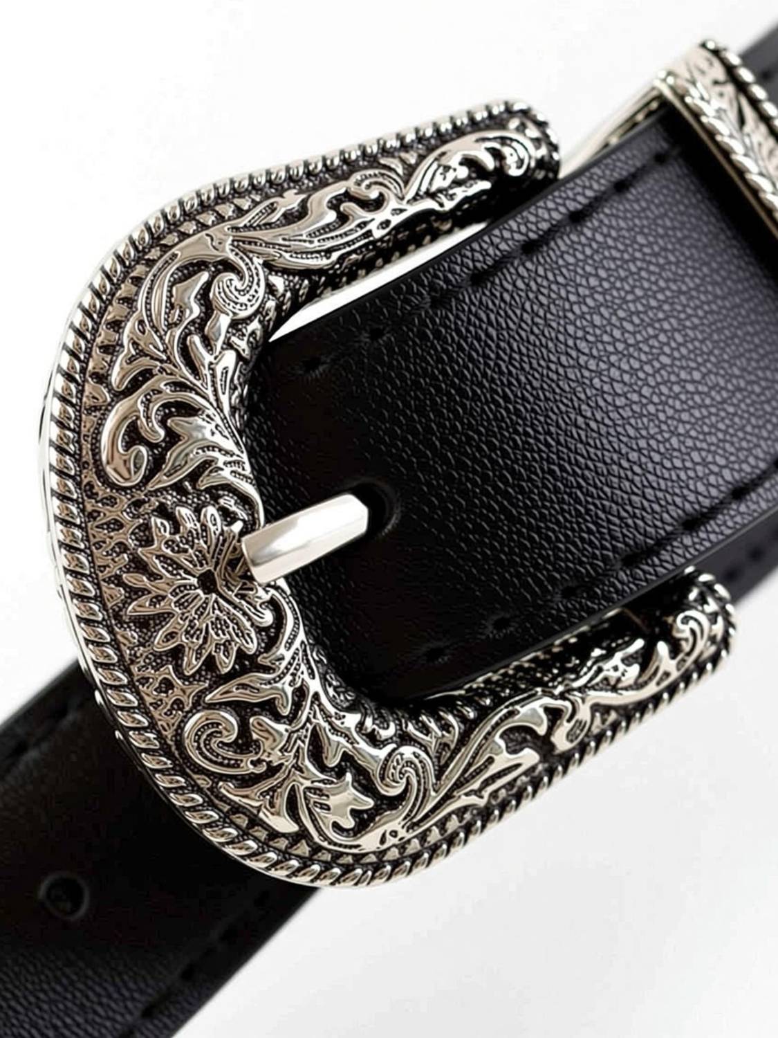 SYGA Women Black Genuine Leather Belt - Image 3