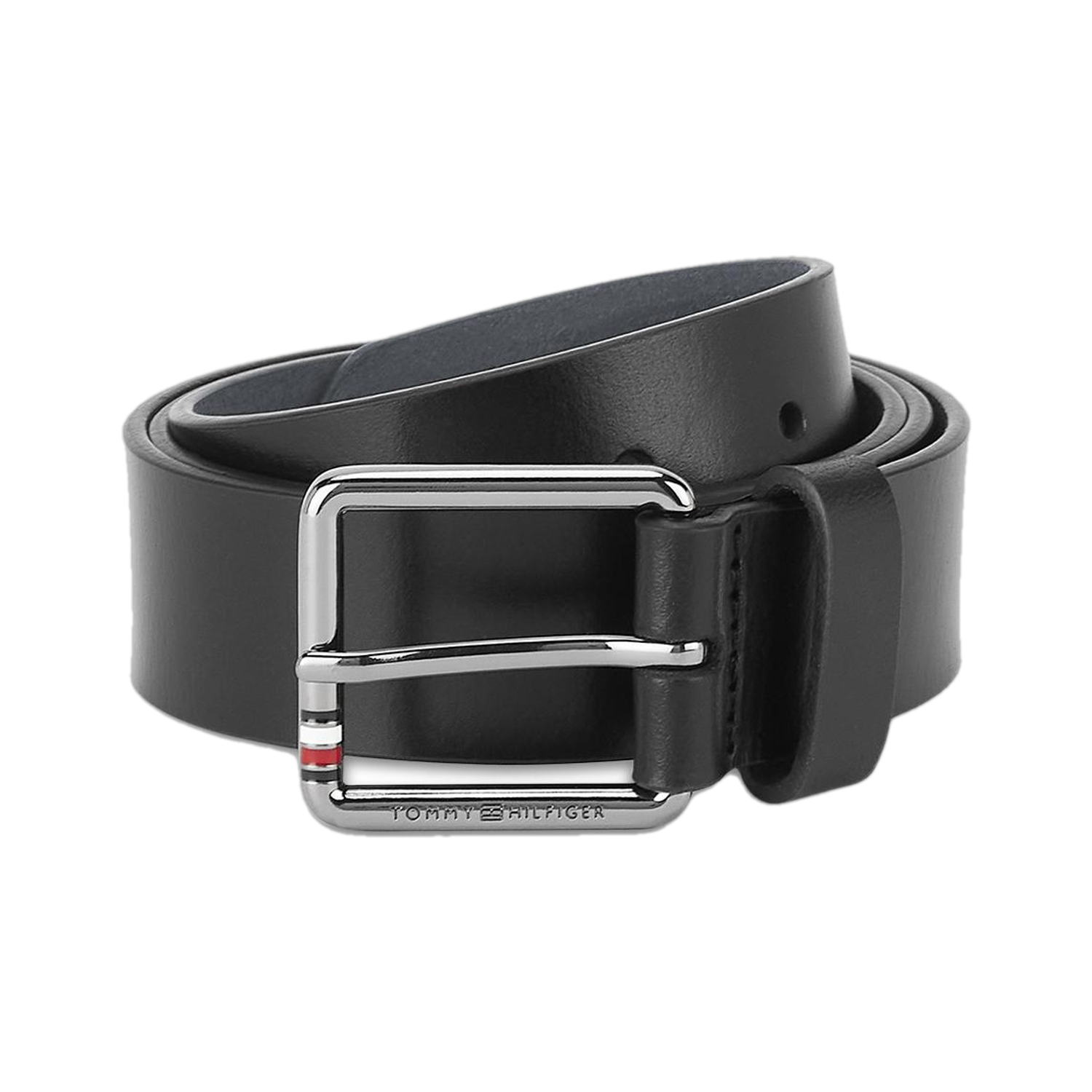 Image of TOMMY HILFIGER Men Casual Black Genuine Leather Belt