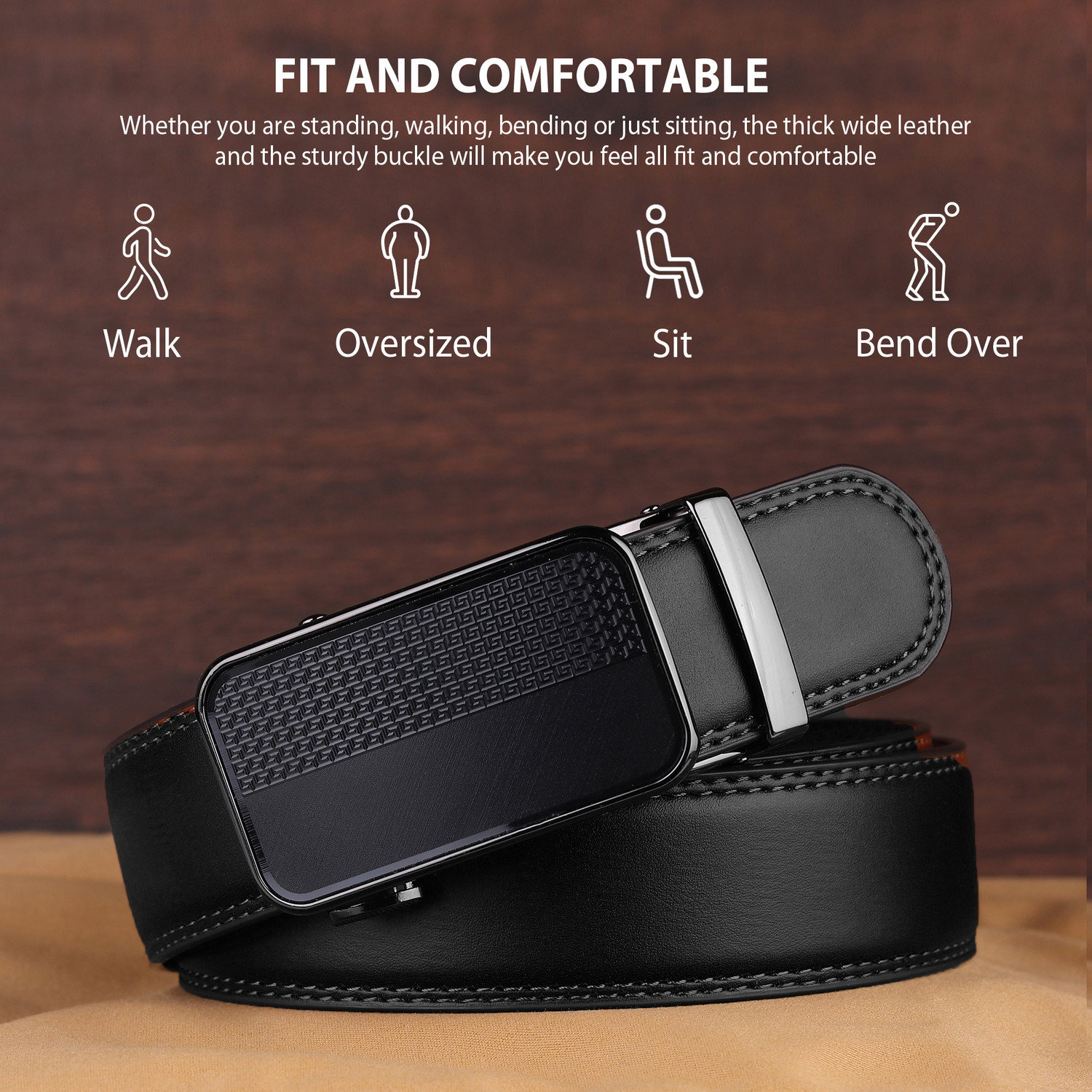 Image of KILLER Men Formal, Casual, Party, Evening Black Artificial Leather, Texas Leatherite Belt
