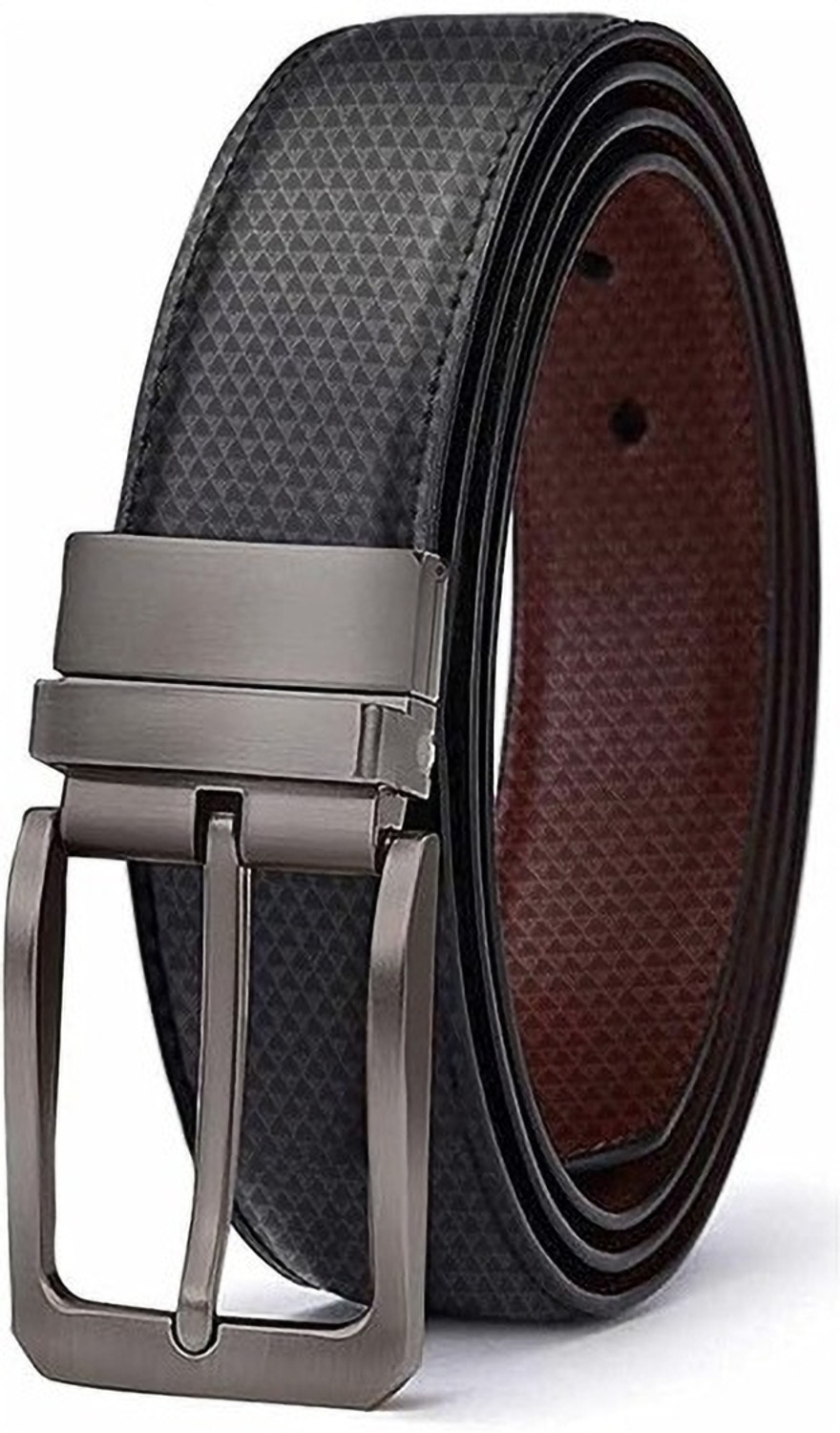 Image of STRAPIC Men Formal, Casual Black Artificial Leather Reversible Belt
