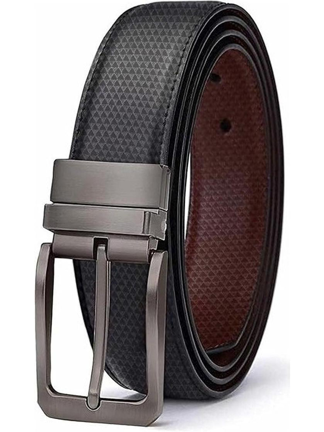 Image of STRAPIC Men Formal, Casual Black Artificial Leather Reversible Belt