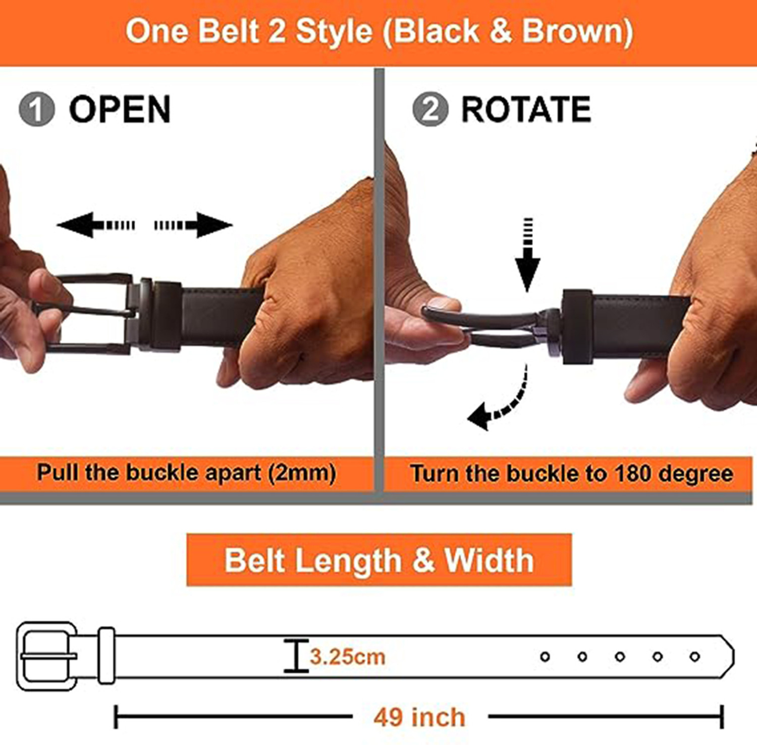 Image of Roadster Men Casual, Evening, Formal, Party Black Artificial Leather Belt
