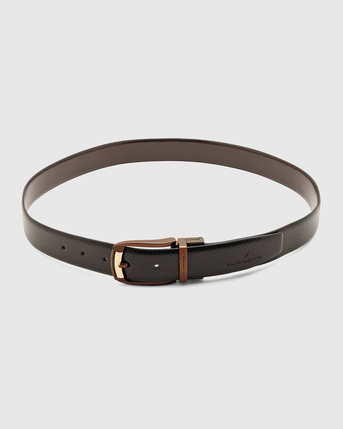 Blackberrys Men Formal Black Genuine Leather Reversible Belt