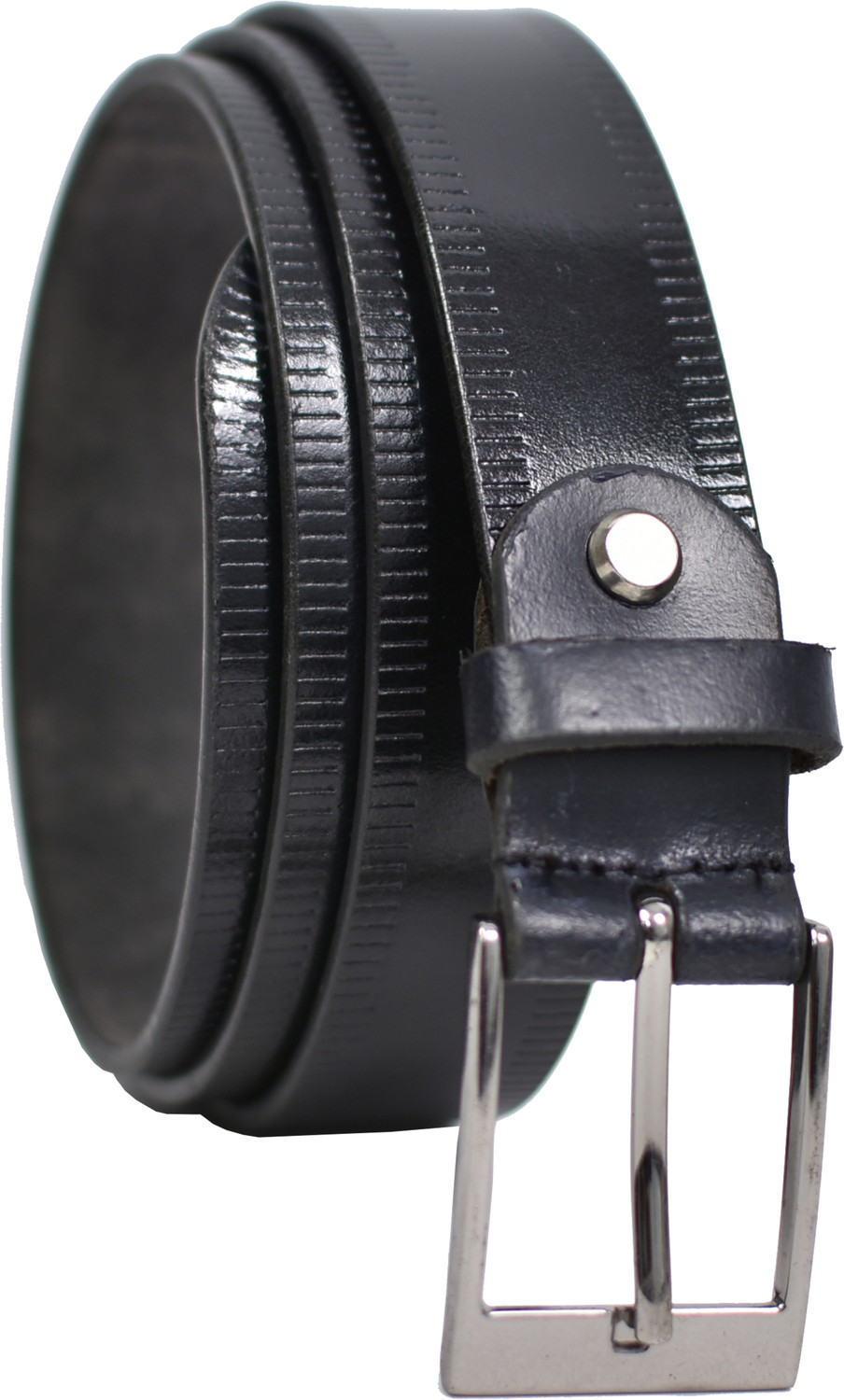Image of WILDHORN Men Casual, Party, Evening Black Genuine Leather Belt