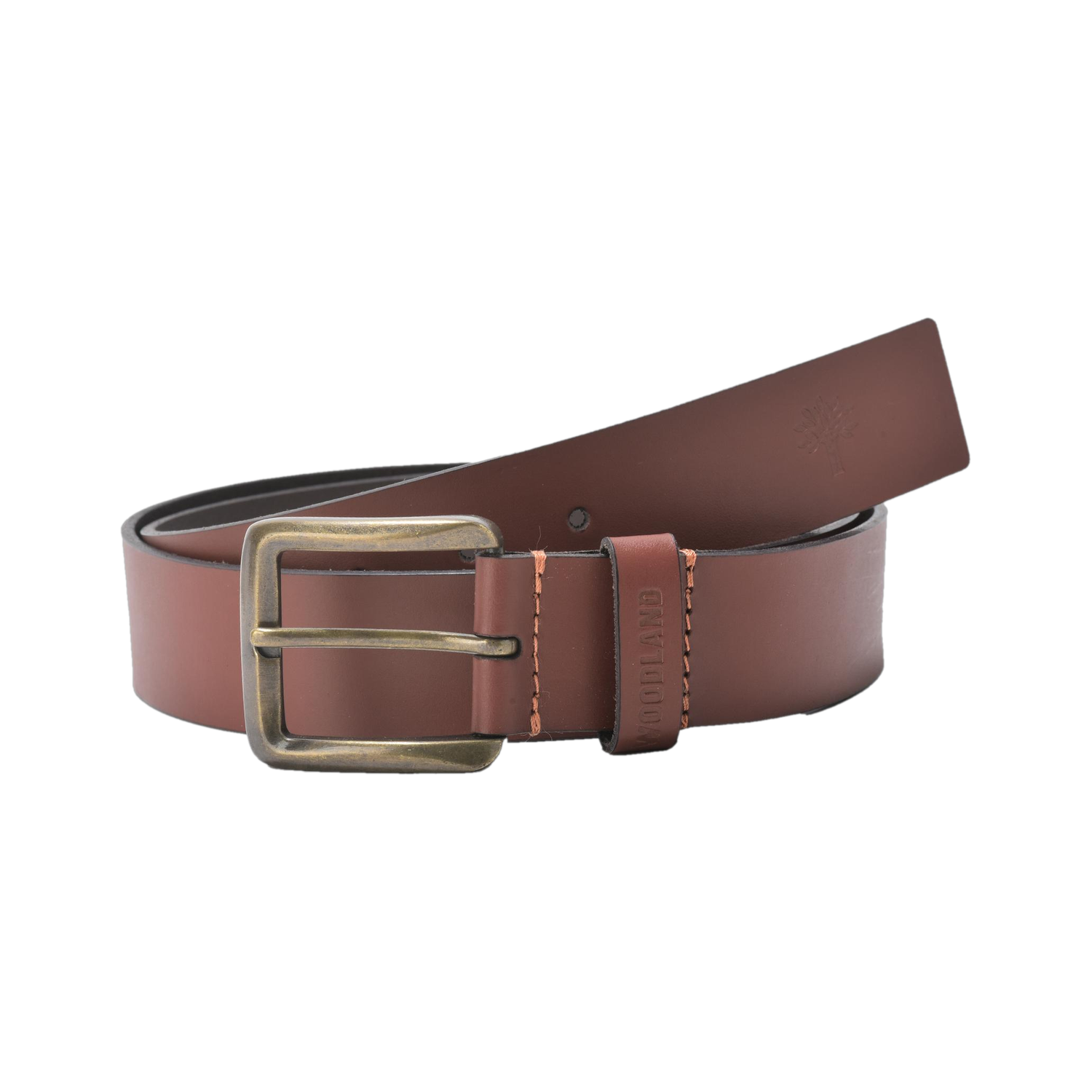 Image of WOODLAND Men Casual Tan Genuine Leather Belt