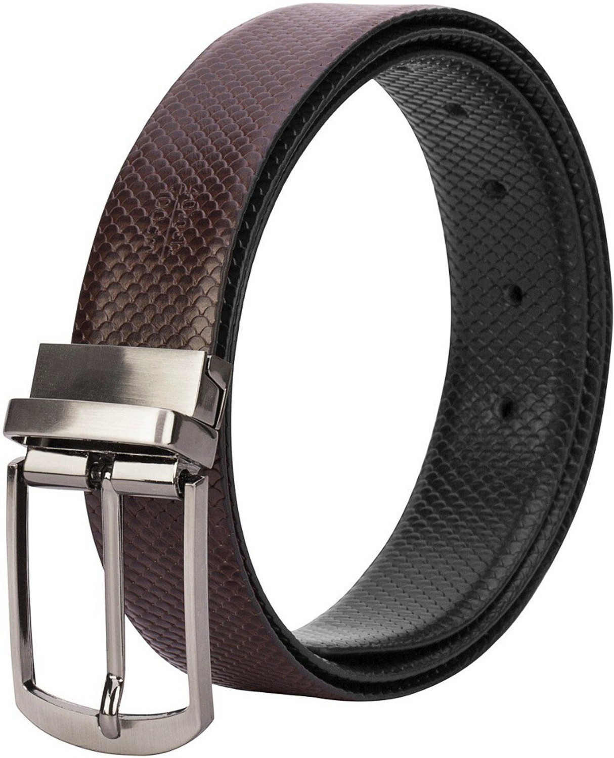 Image of SeeandWear Men Formal, Casual, Evening Black Genuine Leather Reversible Belt