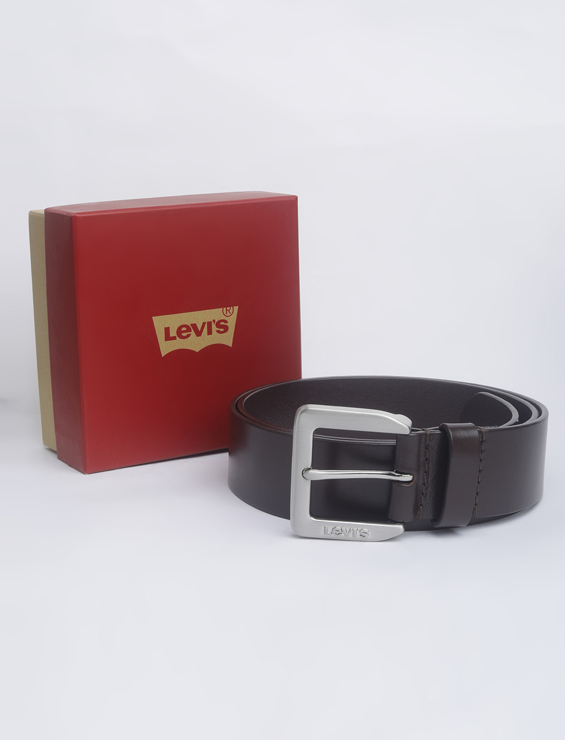 Image of LEVI'S Men Casual Brown Genuine Leather Belt