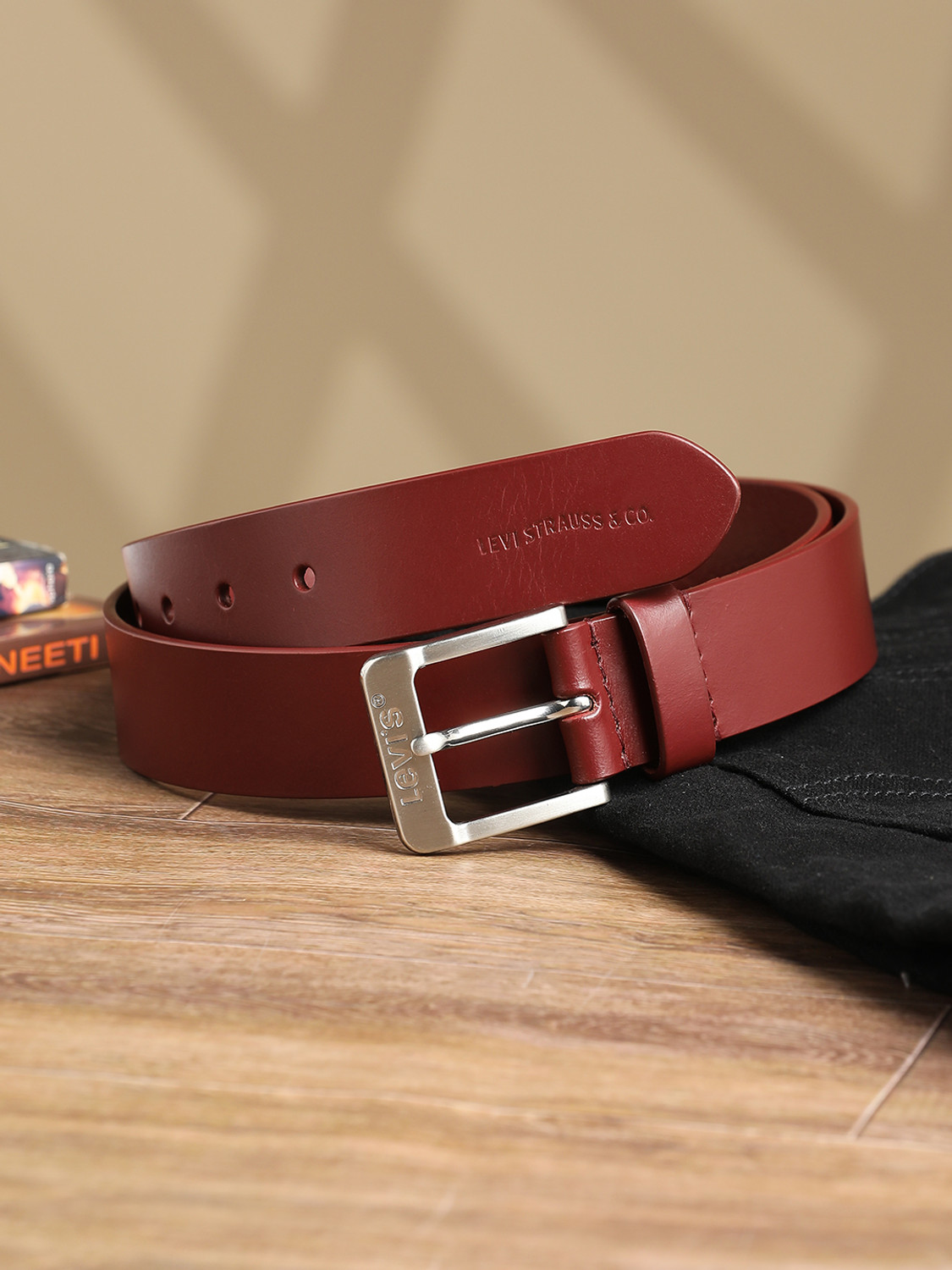 Image of LEVI'S Men Casual Red Genuine Leather Belt