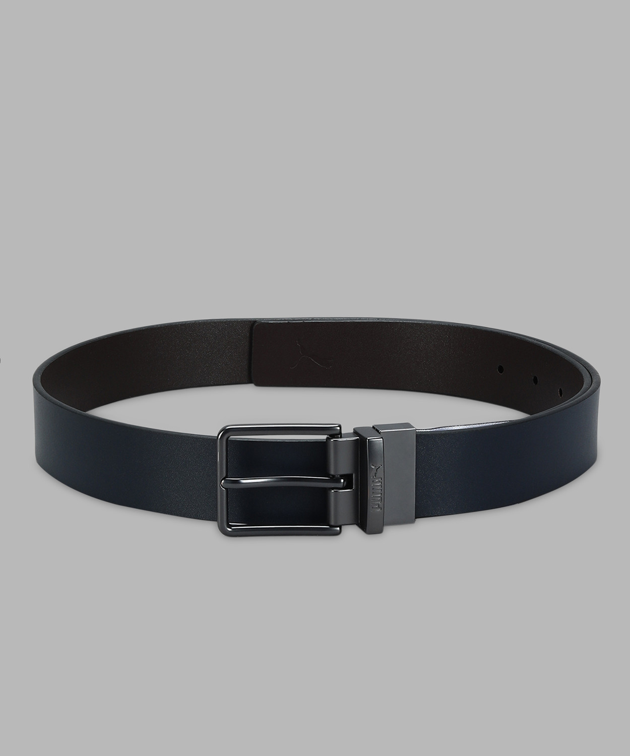 Image of PUMA Men & Women Black Artificial Leather Belt