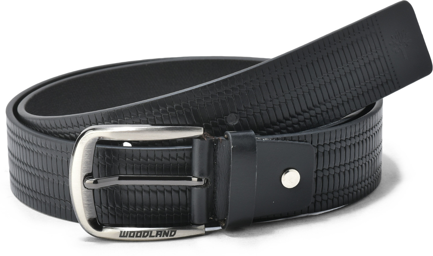 WOODLAND Men Casual Black Genuine Leather Belt