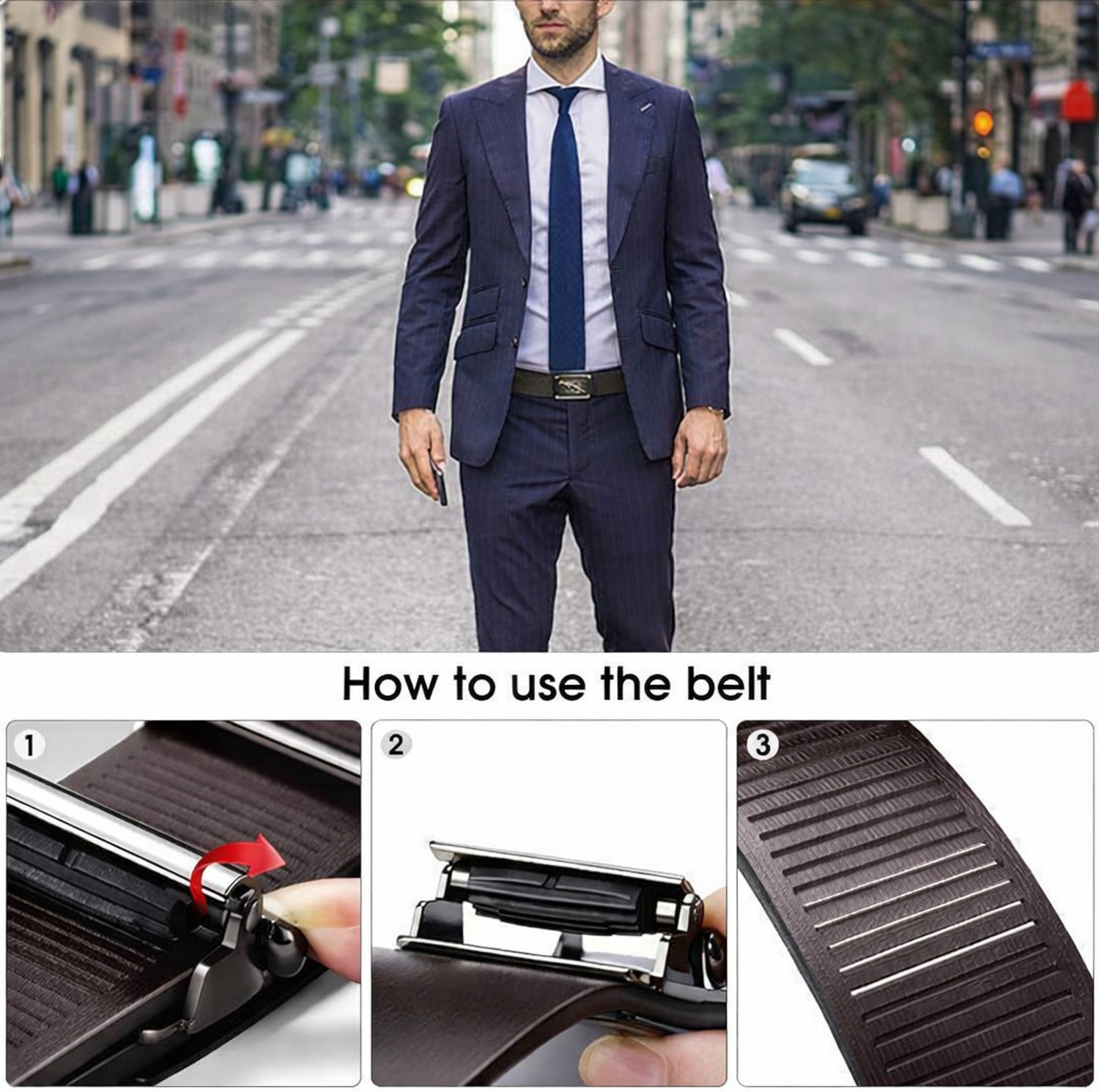 Image of Roadster Men Formal, Casual, Evening, Party Gold Artificial Leather Belt