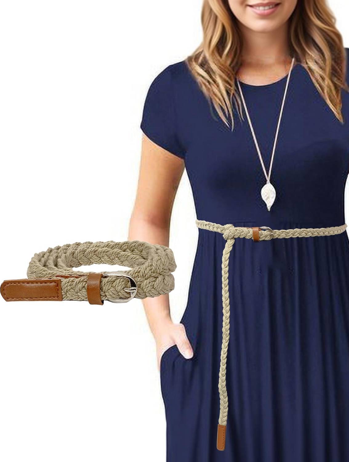 Aakriti Women Casual, Formal, Party, Evening Beige Fabric Reversible Belt