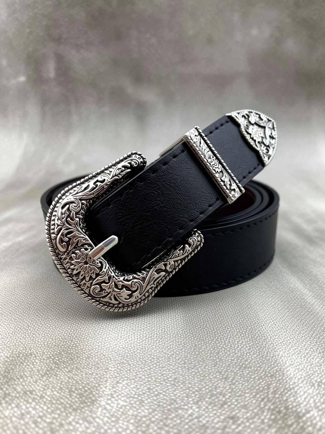 SYGA Women Black Genuine Leather Belt - Image 2