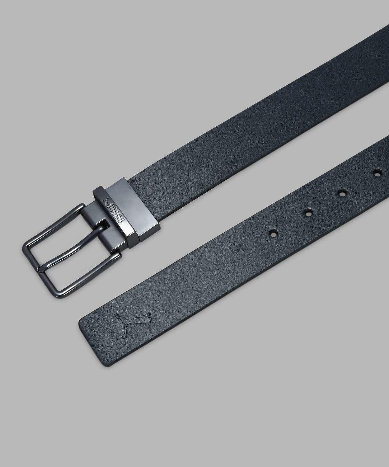 Image of PUMA Men & Women Black Artificial Leather Belt